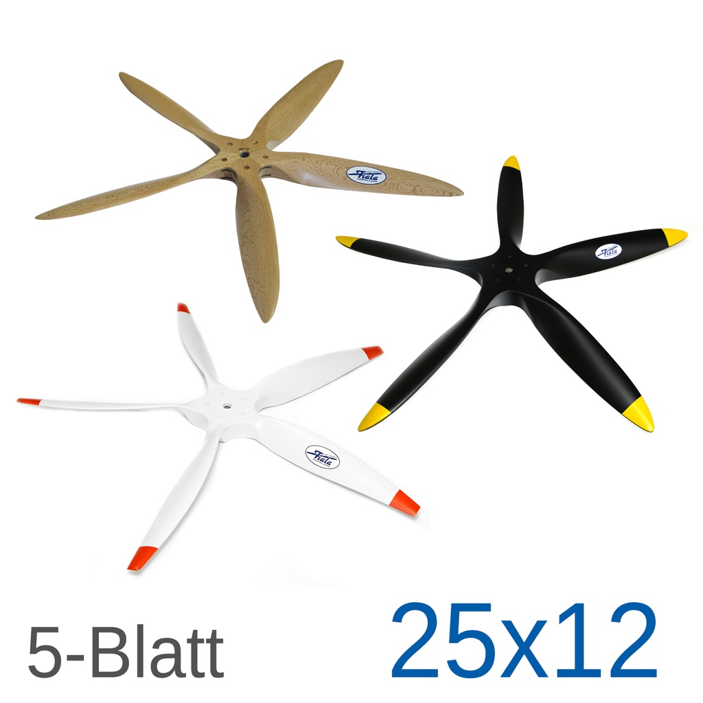 Fiala 5-Blatt 25x12 Holzpropeller