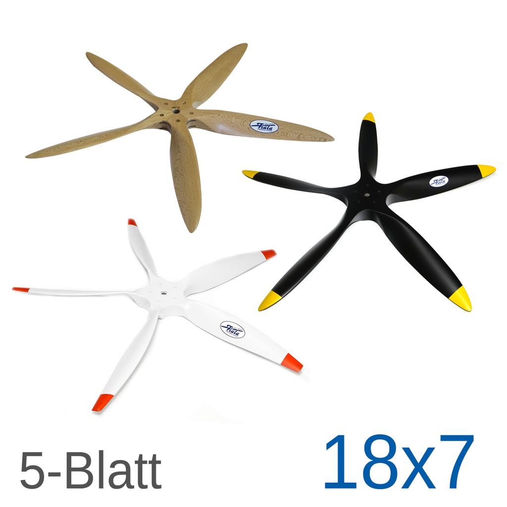 Fiala 5-Blatt 18x7 Holzpropeller