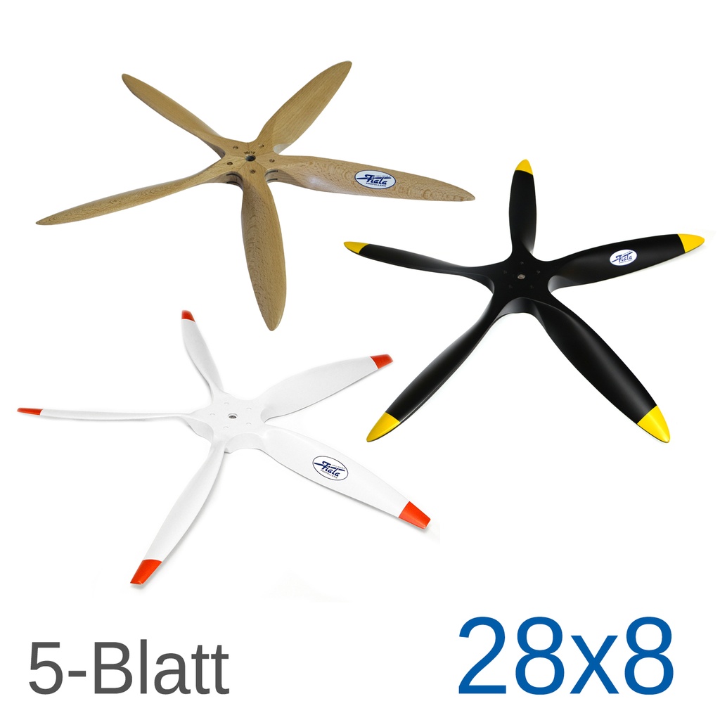 Fiala 5-Blatt 28x8 Holzpropeller