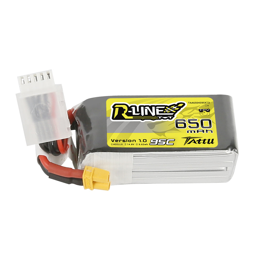 Tattu R-Line 650mAh 4S 14.8V 95C Lipo Battery with XT30