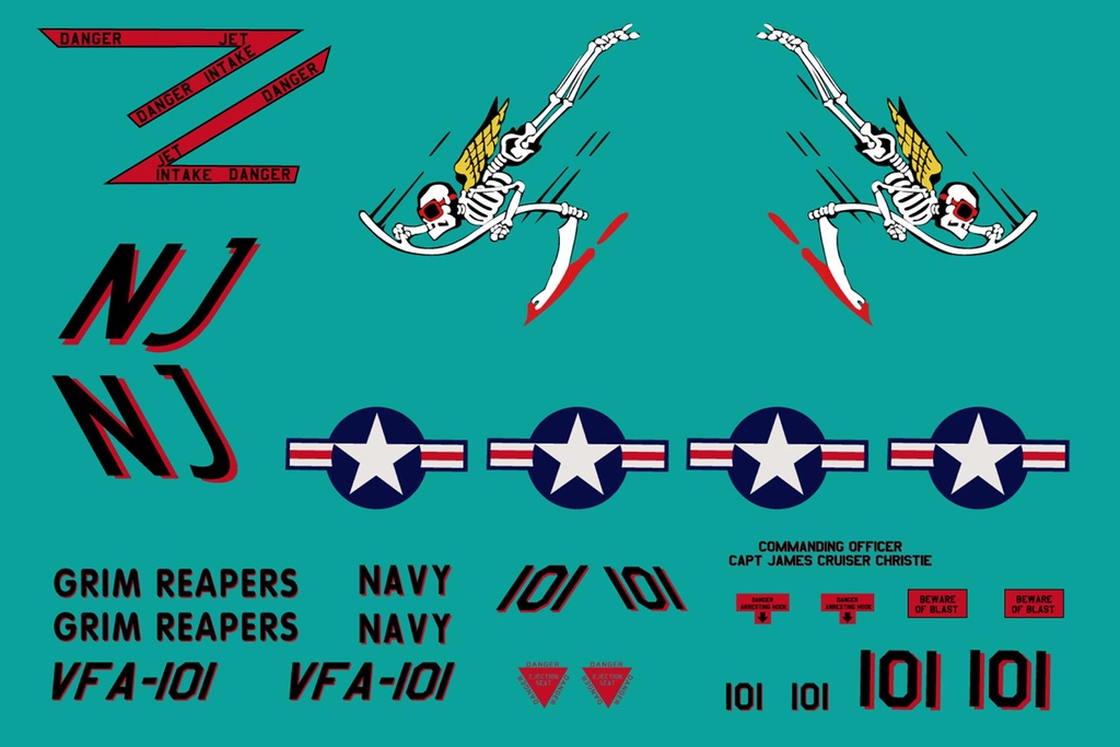 Freewing 110mm EDF F-35C VFA-101 Water Decal Set