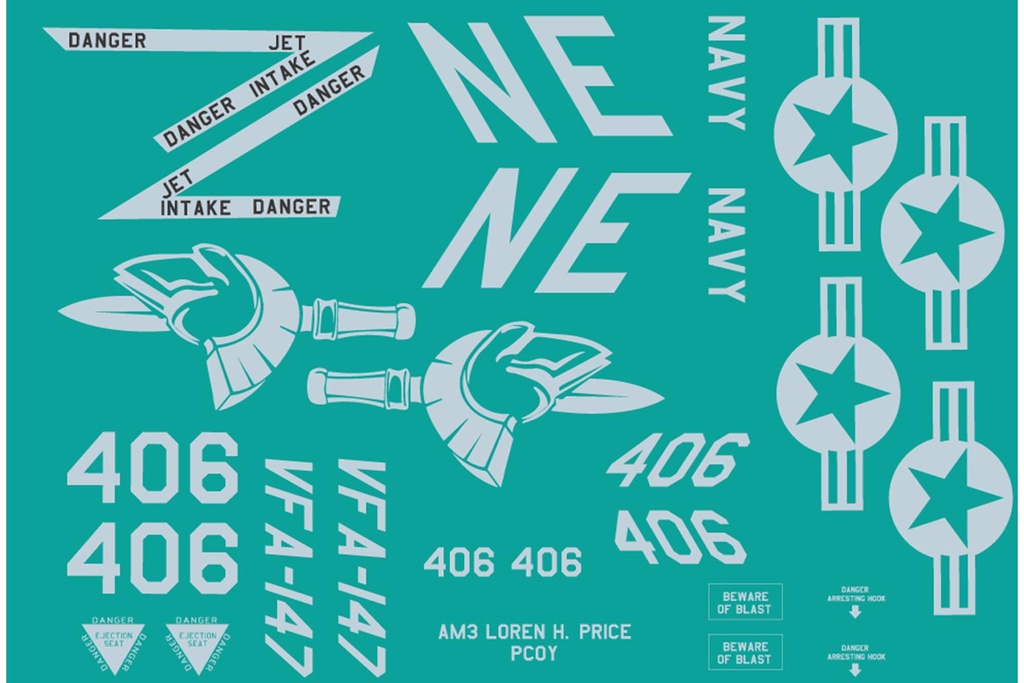 Freewing 110mm EDF F-35C VFA-147 Water Decal Set