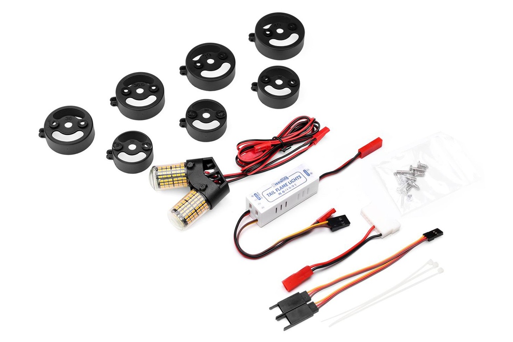 Freewing Universal Dual Tail Flame Afterburner LED Lights V2 for Bifurcated 70/80/90mm EDF Jets