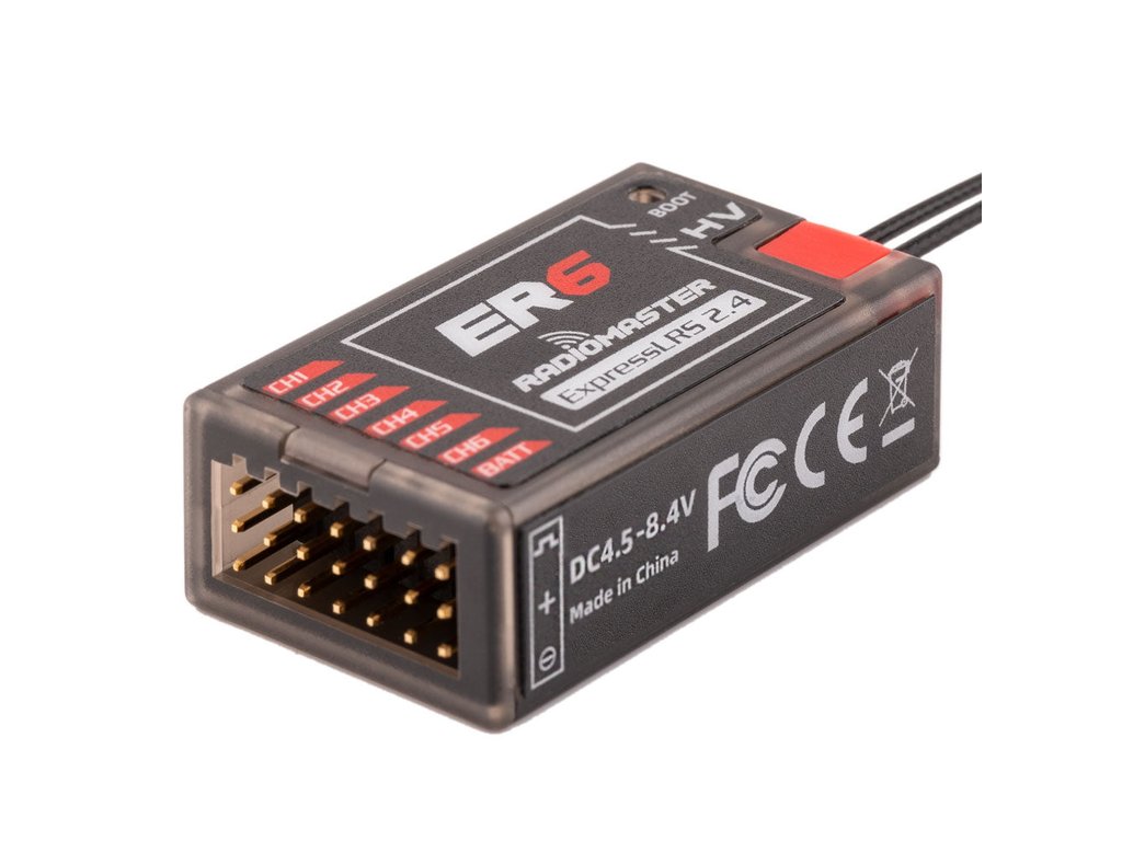 RadioMaster ER6 ELRS 2,4 GHz 6-Kanal PWM Empfänger EU-LBT