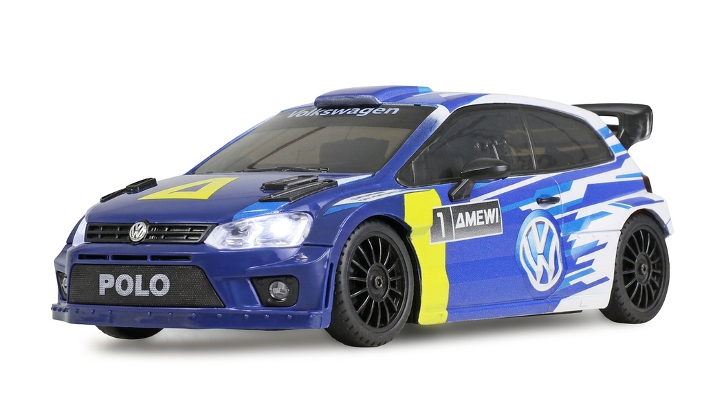 VW Polo R WRC Rallye/Drift mit Gyro 4WD 1:28 RTR blau