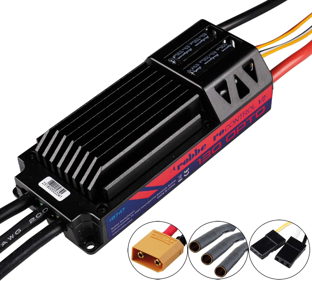 Robbe Modellsport Ro-Control 130 V2 6-14S -130(160)A OPTO ohne BEC Regler 130A