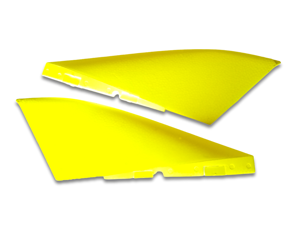 Flex Innovations Pirana Seitenleitwerk Set ohne Ruder Gelb