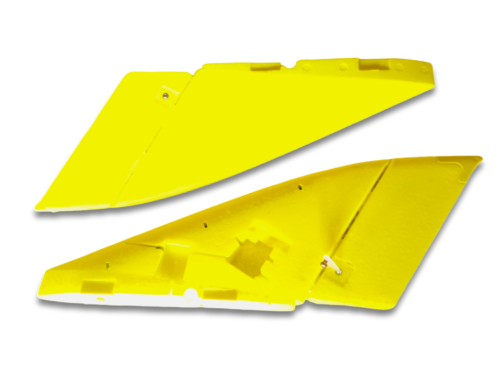 Flex Innovations Pirana Seitenleitwerk mit Ruder Gelb