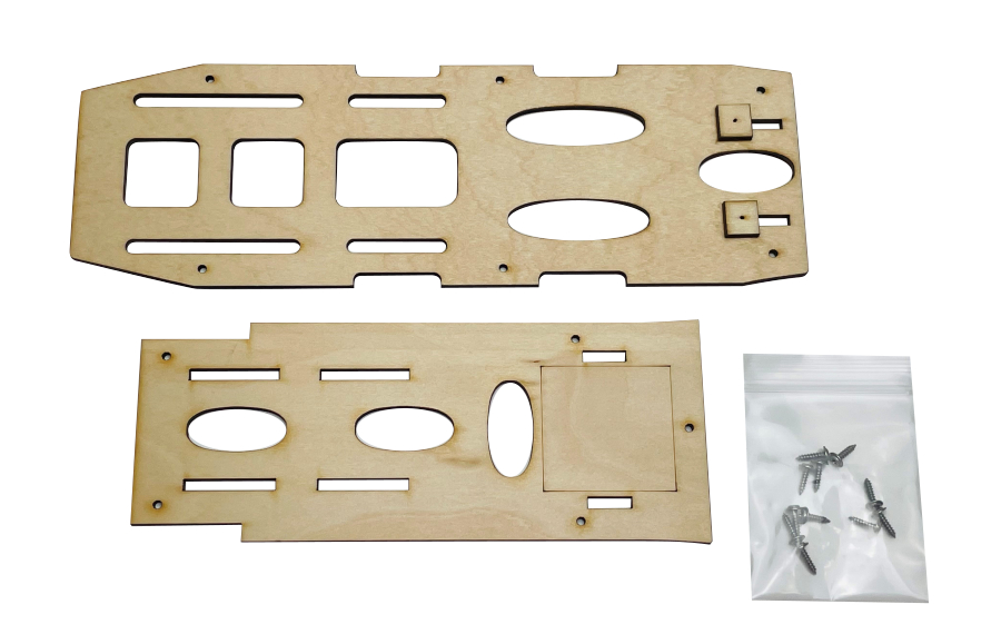 Flex Innovations Pirana Sperrholz Brett mit Schrauben