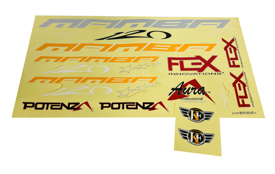 Flex Innovations Dekorsatz Gelb Mamba 120cc