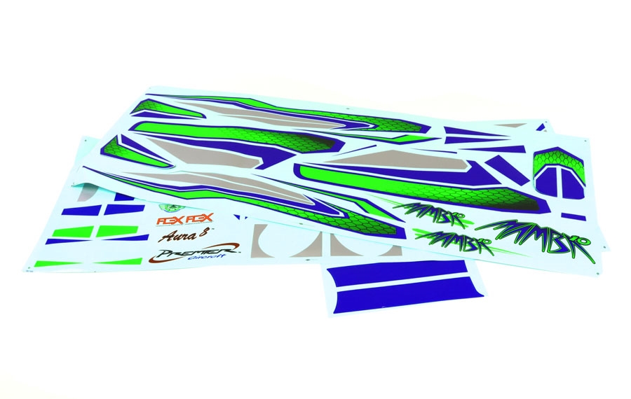 Flex Innovations MAMBA 10 GREEN/BLUE DECAL SET