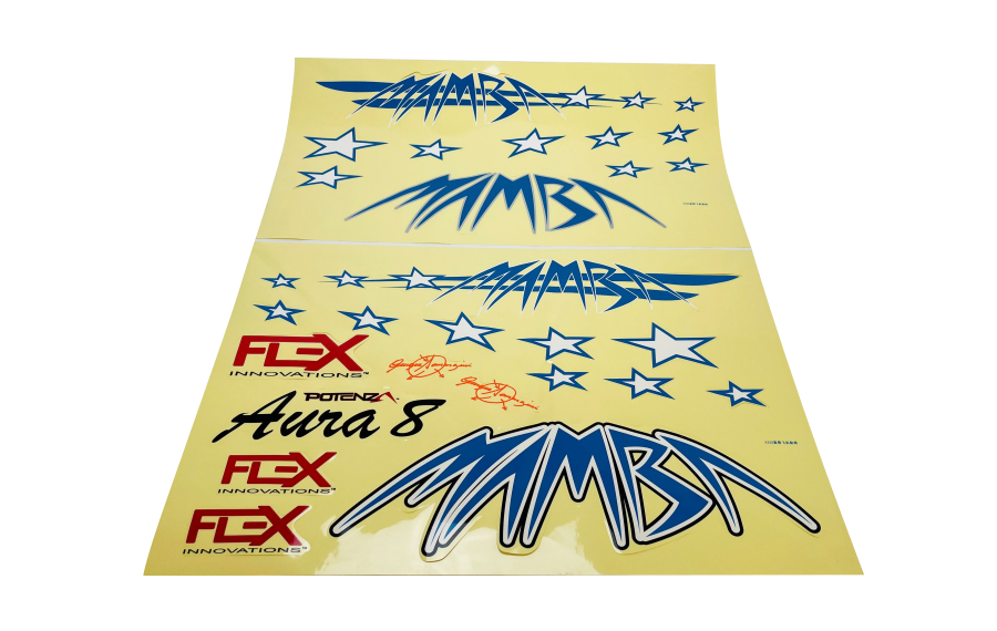 Flex Innovations MAMBA 70CC DECAL SHEET, BLUE