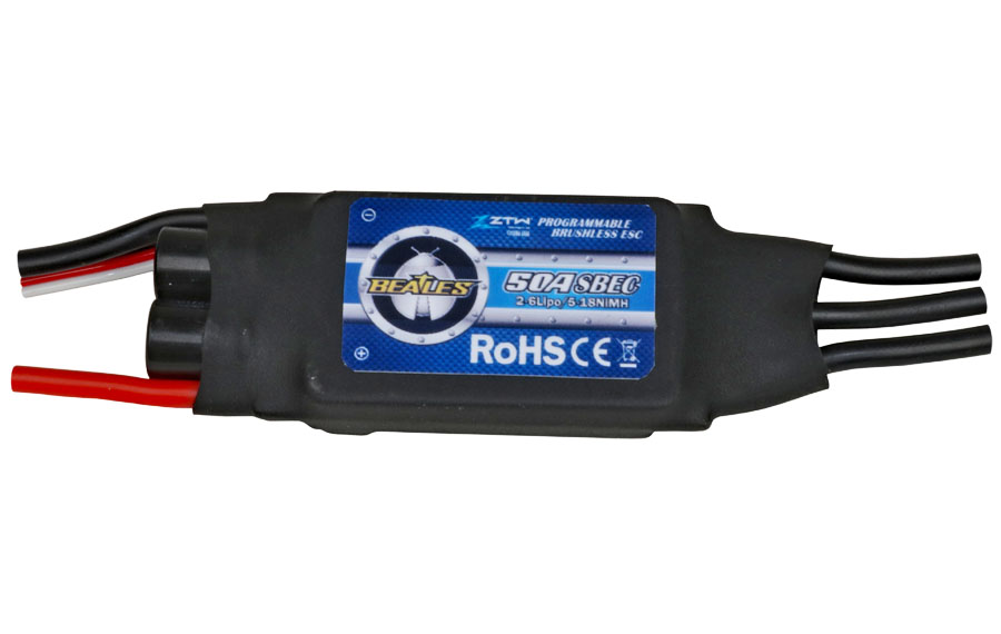 Flex Innovations ZTW 50A ESC W/5.5V 8AMP SBEC 3S-6S (PIRANA)