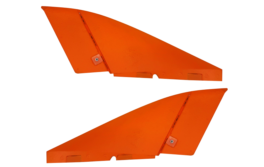Flex Innovations PIRAÑA VERTICAL FIN SET WITH RUDDERS – ORANGE
