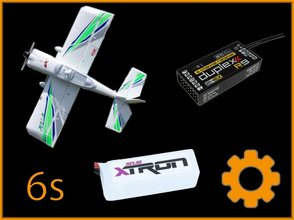 Flex Innovations RV-8 10 Super PNP Grün/Blau Komplett Set mit Akku und Empfänger
