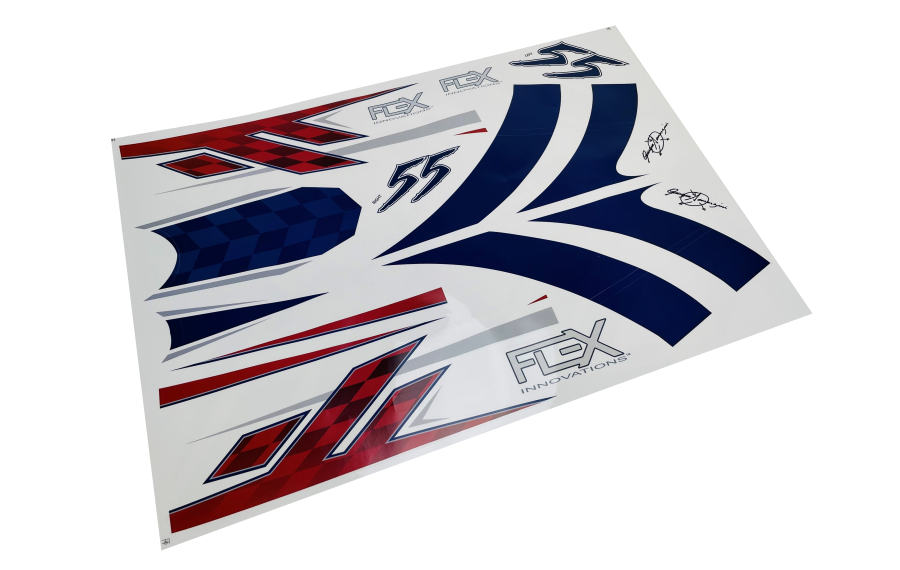 Flex Innovations YAK 55 10E RED / BLUE DECAL SET
