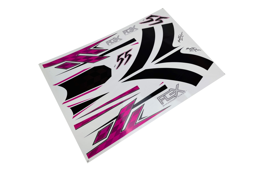 Flex Innovations YAK 55 10E PINK / BLACK DECAL SET