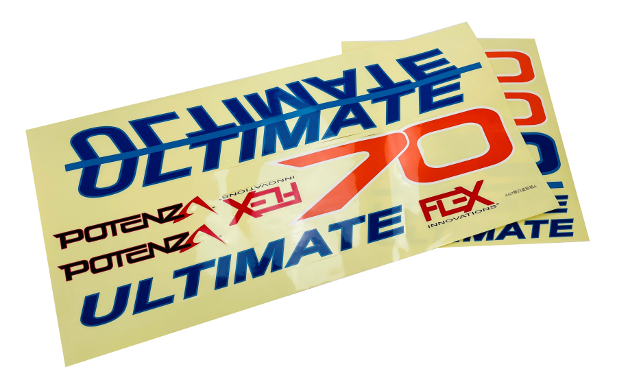 Flex Innovations ULTIMATE 70CC DECAL SHEET, ORANGE