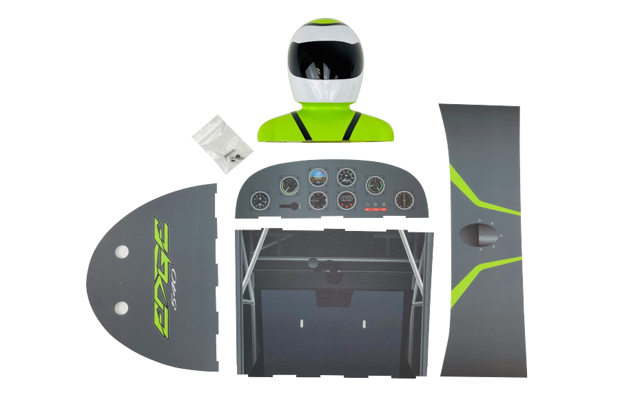 Flex Innovations EDGE 540 120CC PILOT AND COCKPIT SET green