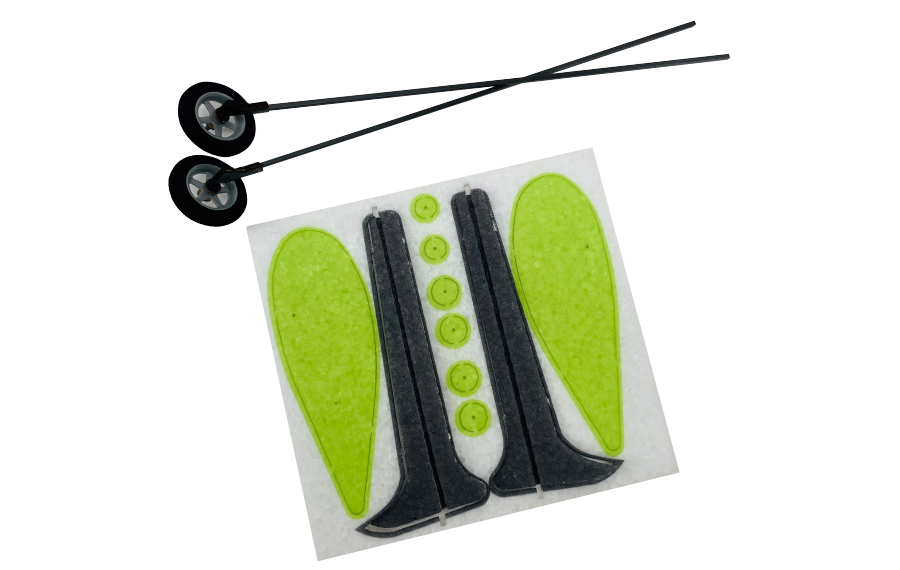 Flex Innovations EDGE 540 FP 5E FOAM WHEEL PANTS & LANDING GEAR SET, (GREEN)