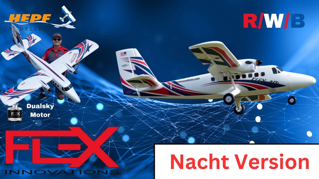 Flex Innovations Twin Otter 80E G1.5 SUPER PNP r-w-b night