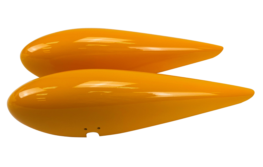 Flex Innovations CAP 232EX 70CC WHEEL PANTS W/HARDWARE, (YELLOW)