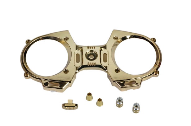 GRAUPNER MZ-12 Frontplatte + Steuerknüppel Goldoptik