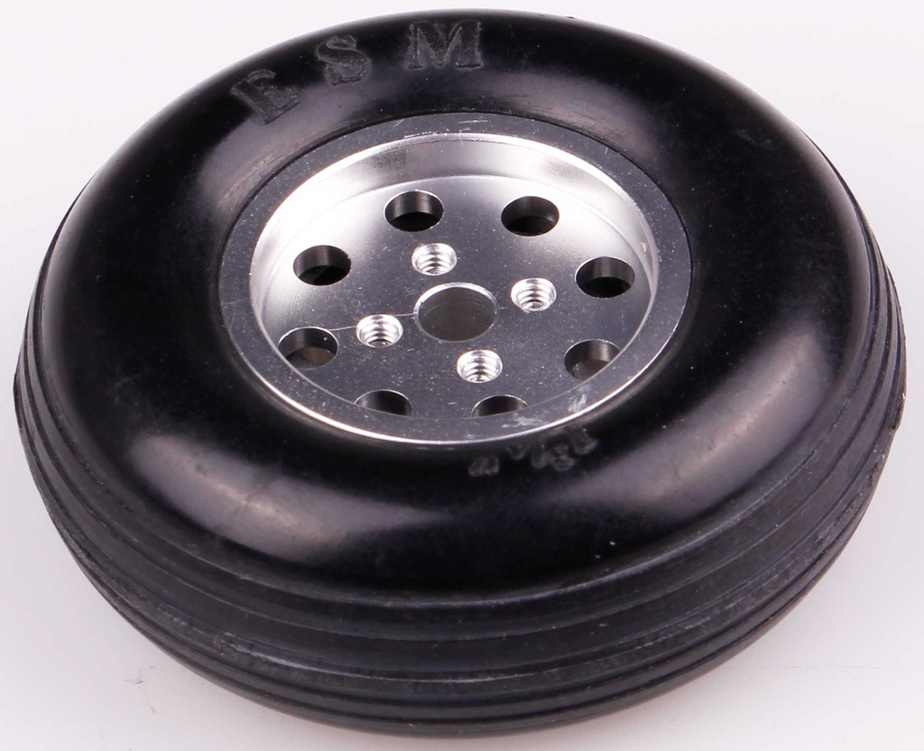 Robbe Modellsport Rad ø47x16mm ø4mm Radachse mit Alufelge 22 Gramm 1Stk.