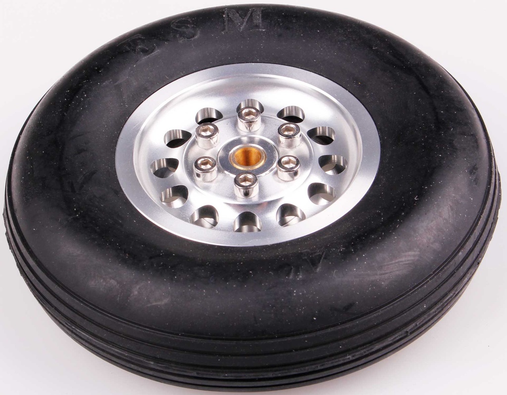 Robbe Modellsport Rad ø105x28mm ø5mm Radachse mit Alufelge 134 Gramm 1Stk.
