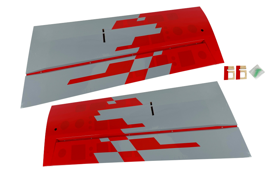 Flex Innovations ULTIMATE 70CC G2 BOTTOM WING SET, JD RED
