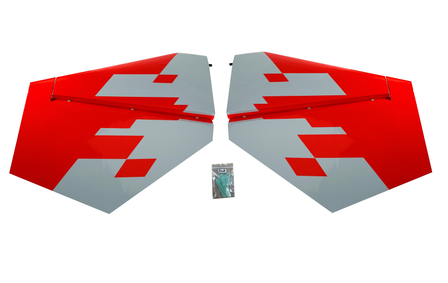 Flex Innovations ULTIMATE 70CC G2 HORIZONTAL STABILIZER W/ELEVATORS, JD RED