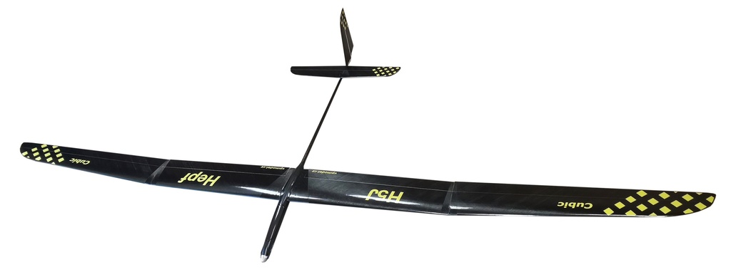 Hepf H5J 340cm Elektro Super-PNP F5J-Thermiksegler Full Carbon/Gelb inkl. Schutztaschen