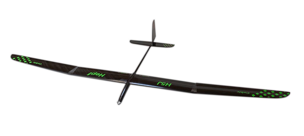 Hepf H5J 340cm Elektro Super-PNP F5J-Thermiksegler Full Carbon/Grün inkl. Schutztaschen