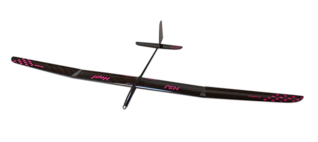 Hepf H5J 340cm Elektro Super-PNP F5J-Thermiksegler Full Carbon/Pink inkl. Schutztaschen