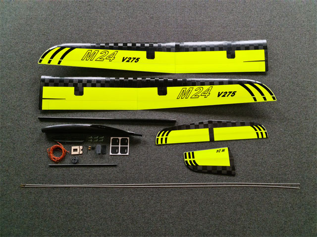 M24 V275 2.0 F5J Elektro ARF Neon-Gelb Thermiksegler