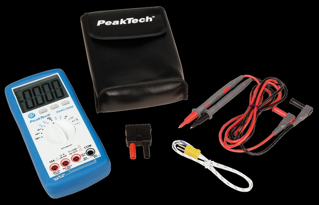 Digital-Multimeter PeakTech "3340" 39 mm Jumbo-Display, automatische Messbereichswahl