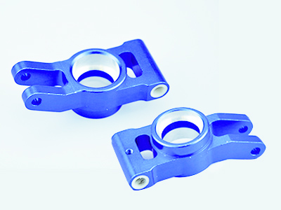 050007 Achsschenkel hinten Aluminium blau 2 Stück