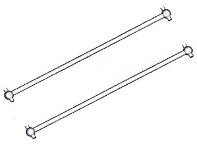 60063P Antriebswelle Vorne Mitte, 2 Stück