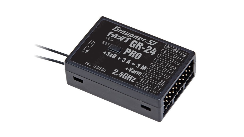 Graupner GR-24 Pro +3xG +3A + 3M + Vario HoTT - 2.4 GHz