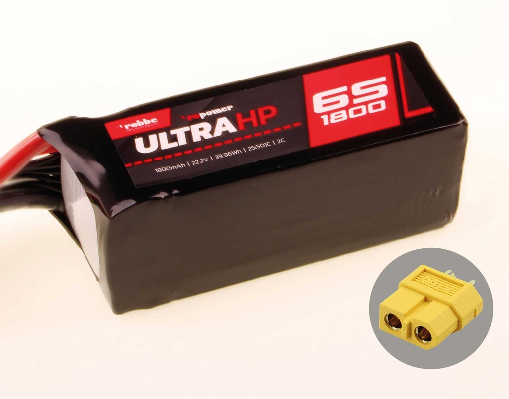 ROBBE RO-POWER ULTRA HP 1800MAH 22,2 VOLT 6S 25(50)C LIPO AKKU