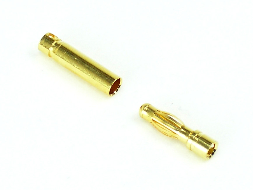 Goldkontaktsteckerpaar 4mm