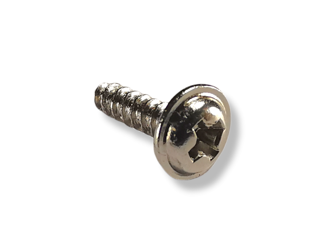 Edelstahl Blechschraube 2x8mm  Linsenkopf mit Scheibe  D4,5mm (VPE 20)