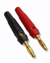 4mm Laborstecker 1 Paar (vergoldet) schraub mit Buchse