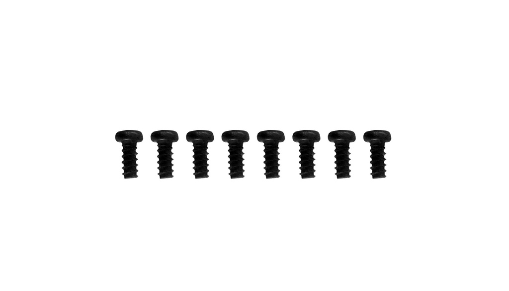 Rundkopfschrauben Schneidegewinde 2,5x6mm, 8 Stück
