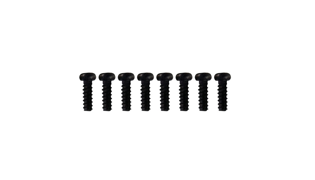 Rundkopfschrauben Schneidegewinde 2,5x8mm, 8 Stück