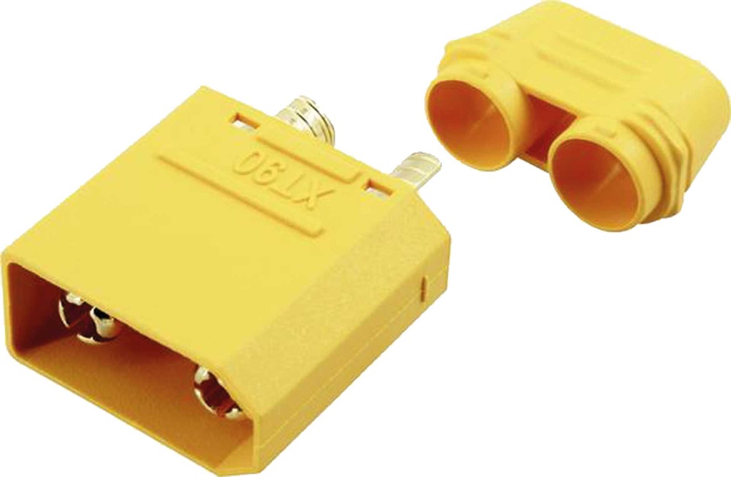 Robbe Modellsport XT-90 S Stecker mit Lötpin Abdeckung 100Stk. Grosspackung (Kontakt = Stecker)