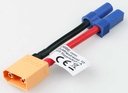 Robbe Modellsport Adapterkabel XT-90 Stecker auf EC-5 Buchse 12AWG 3,3mm² 50mm Kabellänge 1Stk.