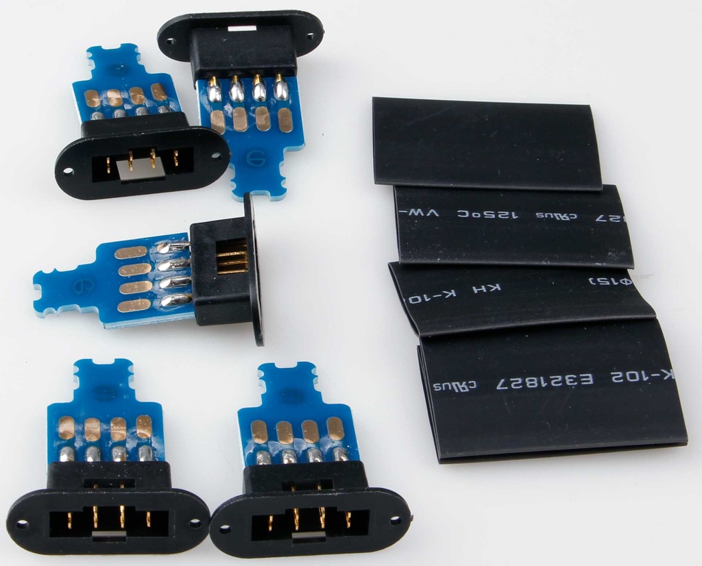 Robbe Modellsport Lötplatine 8-pin MPX Hochstrom Stecker System mit Stecker (Kontakt = Stecker) 5 Stück