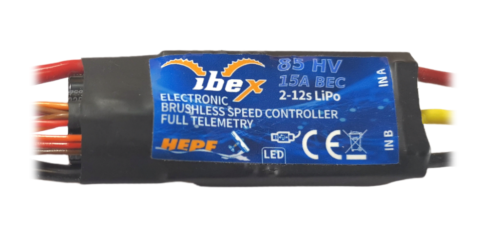 Ibex 85A Brushless Controller BEC mit Telemtrie für Spektrum
