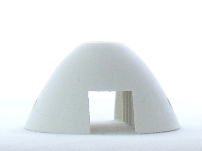 Turbo-Leichtspinner-Kappe weiß (44,0mm scale)